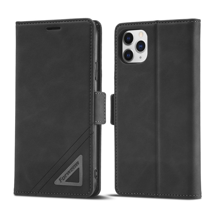 For iPhone 11 Pro Max Forwenw Dual-side Buckle Leather Phone Case (Black) - HoMEdemic™ 
