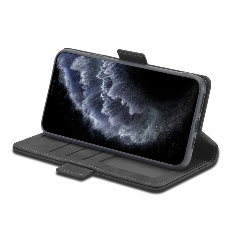 For iPhone 11 Pro Max Forwenw Dual-side Buckle Leather Phone Case (Black) - HoMEdemic™ 