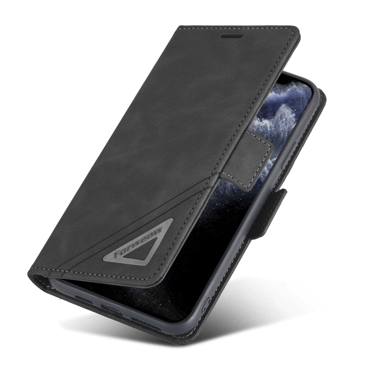 For iPhone 11 Pro Max Forwenw Dual-side Buckle Leather Phone Case (Black) - HoMEdemic™ 