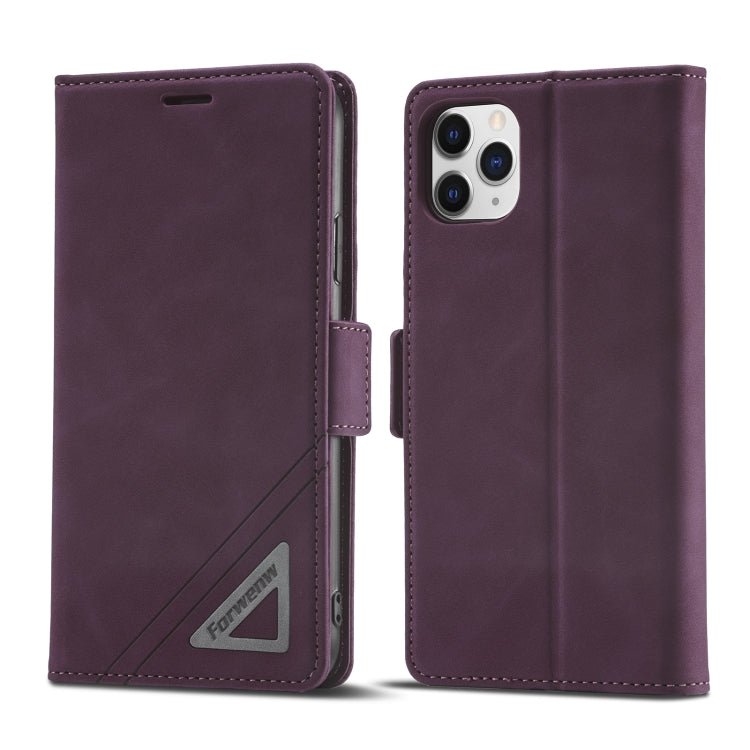 For iPhone 11 Pro Max Forwenw Dual-side Buckle Leather Phone Case (Wine Red) - HoMEdemic™ 