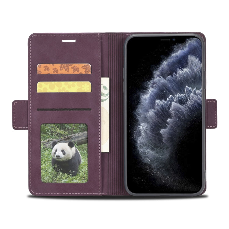For iPhone 11 Pro Max Forwenw Dual-side Buckle Leather Phone Case (Wine Red) - HoMEdemic™ 