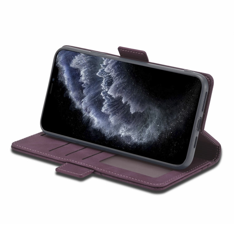 For iPhone 11 Pro Max Forwenw Dual-side Buckle Leather Phone Case (Wine Red) - HoMEdemic™ 