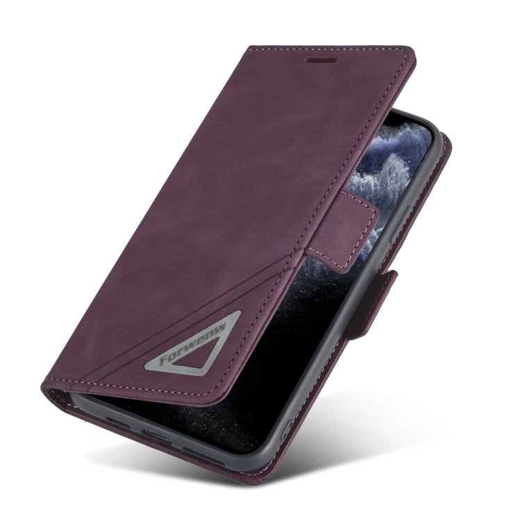 For iPhone 11 Pro Max Forwenw Dual-side Buckle Leather Phone Case (Wine Red) - HoMEdemic™ 