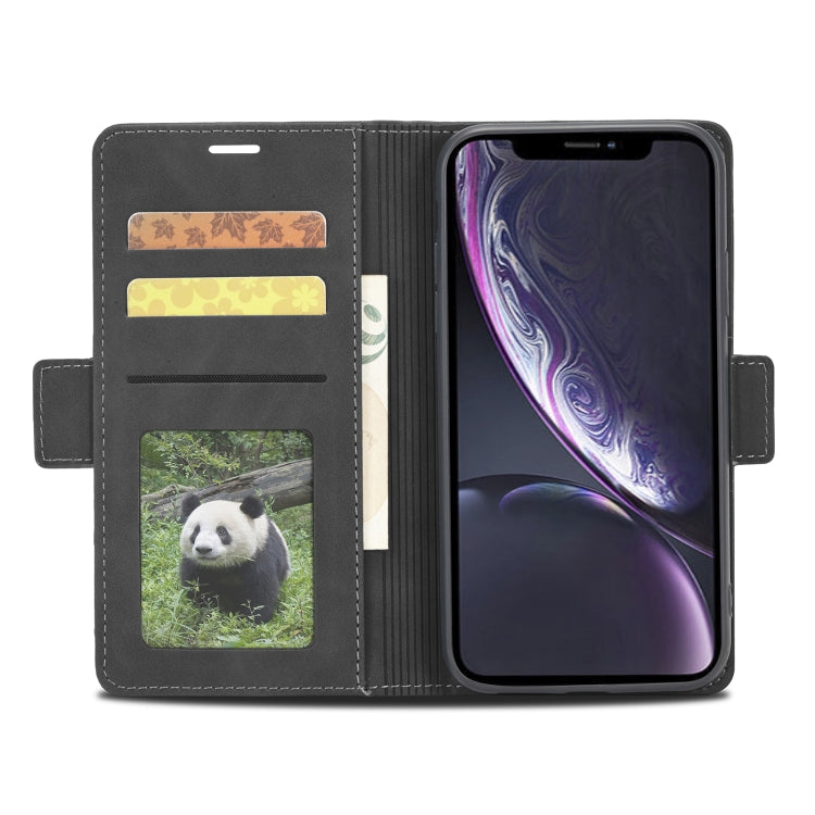 For iPhone XR Forwenw Dual-side Buckle Leather Phone Case(Black) - HoMEdemic™ 