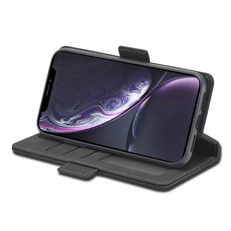 For iPhone XR Forwenw Dual-side Buckle Leather Phone Case(Black) - HoMEdemic™ 