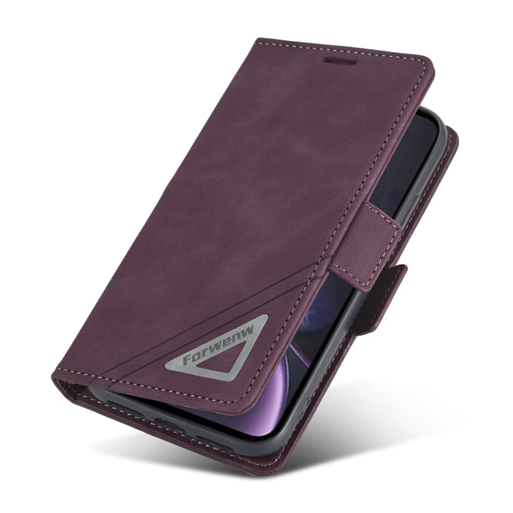 For iPhone XR Forwenw Dual-side Buckle Leather Phone Case(Wine Red) - HoMEdemic™ 
