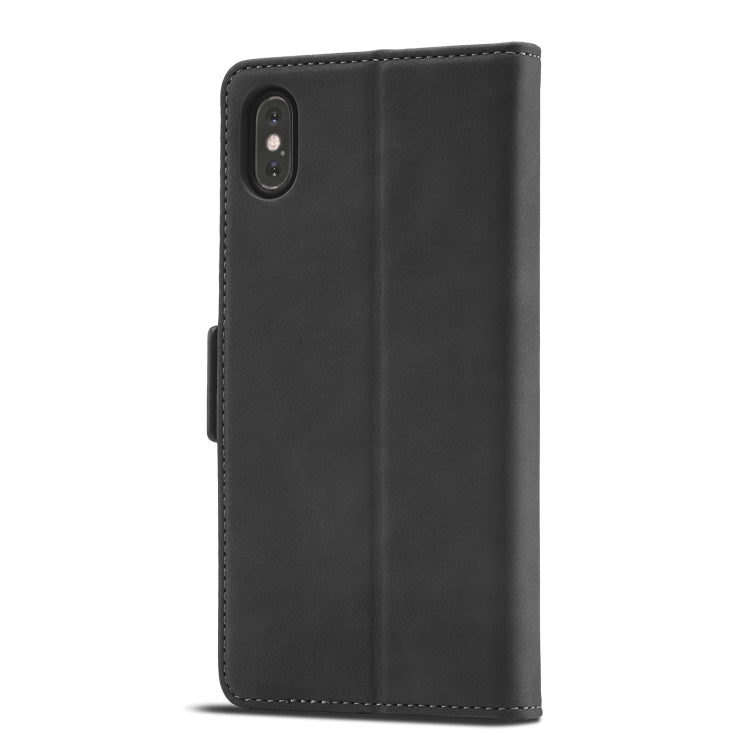 For iPhone XS Max Forwenw Dual-side Buckle Leather Phone Case(Black) - HoMEdemic™ 