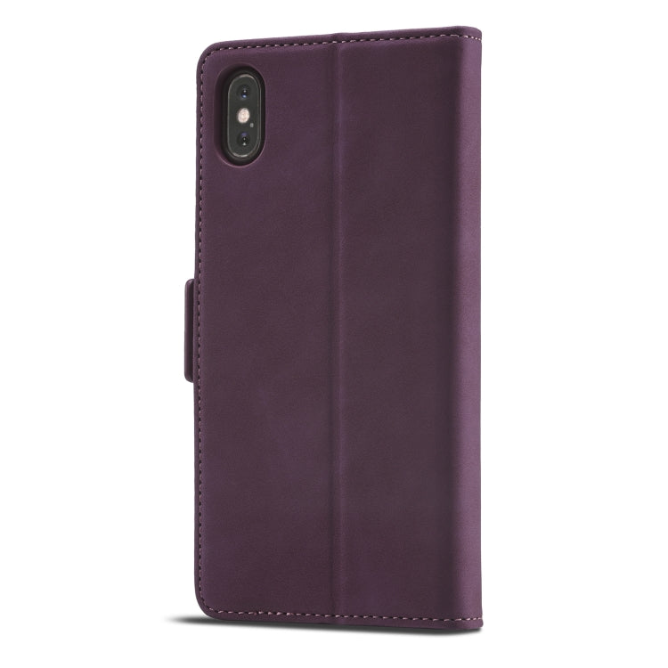 For iPhone XS Max Forwenw Dual-side Buckle Leather Phone Case(Wine Red) - HoMEdemic™ 