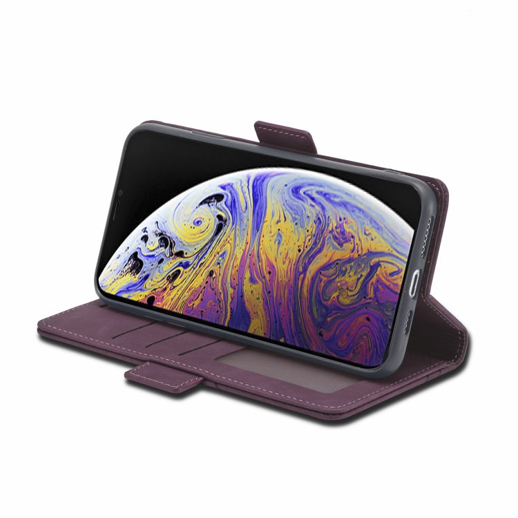 For iPhone XS Max Forwenw Dual-side Buckle Leather Phone Case(Wine Red) - HoMEdemic™ 