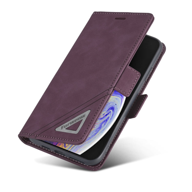 For iPhone XS Max Forwenw Dual-side Buckle Leather Phone Case(Wine Red) - HoMEdemic™ 