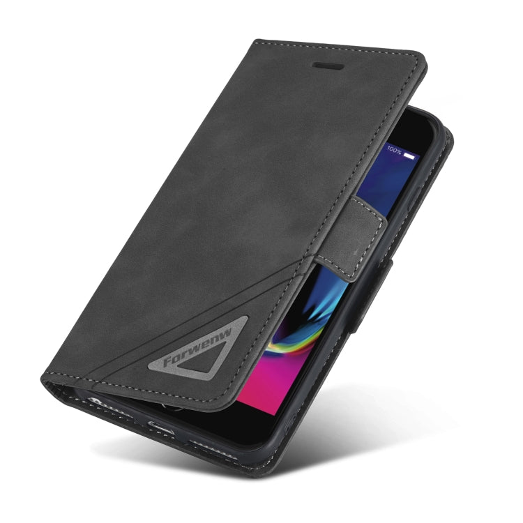 For iPhone SE 2022 / SE 2020 / 8 / 7 Forwenw Dual-side Buckle Leather Phone Case(Black) - HoMEdemic™ 