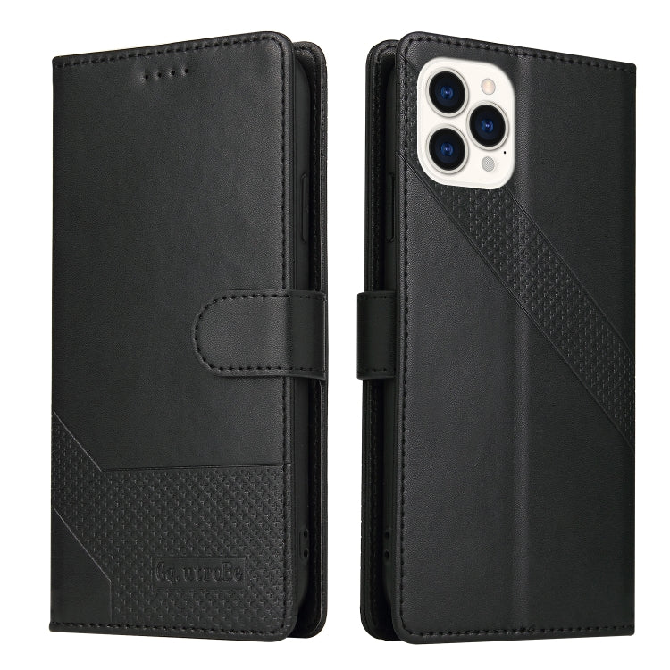 For iPhone 13 Pro GQUTROBE Skin Feel Magnetic Leather Phone Case (Black) - HoMEdemic™ 