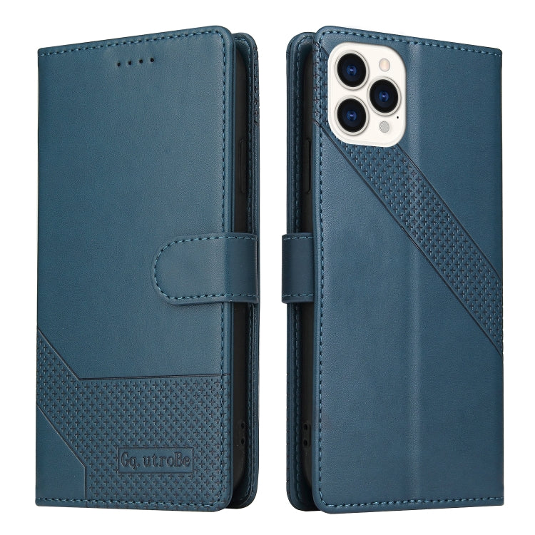 For iPhone 13 Pro GQUTROBE Skin Feel Magnetic Leather Phone Case (Blue) - HoMEdemic™ 