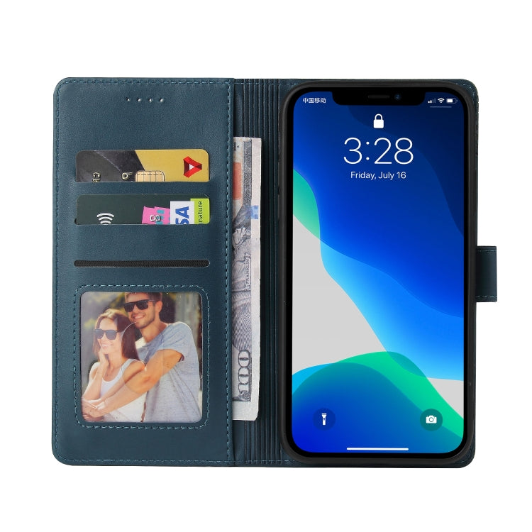 For iPhone 13 Pro GQUTROBE Skin Feel Magnetic Leather Phone Case (Blue) - HoMEdemic™ 