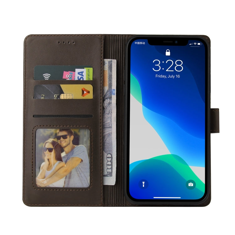 For iPhone 13 Pro GQUTROBE Skin Feel Magnetic Leather Phone Case (Brown) - HoMEdemic™ 