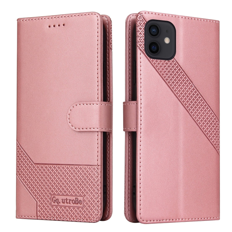 GQUTROBE Skin Feel Magnetic Leather Phone Case For iPhone 12 mini(Rose Gold) - HoMEdemic™ 