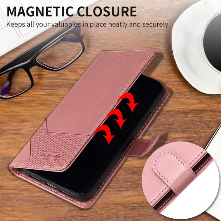 GQUTROBE Skin Feel Magnetic Leather Phone Case For iPhone 12 mini(Rose Gold) - HoMEdemic™ 
