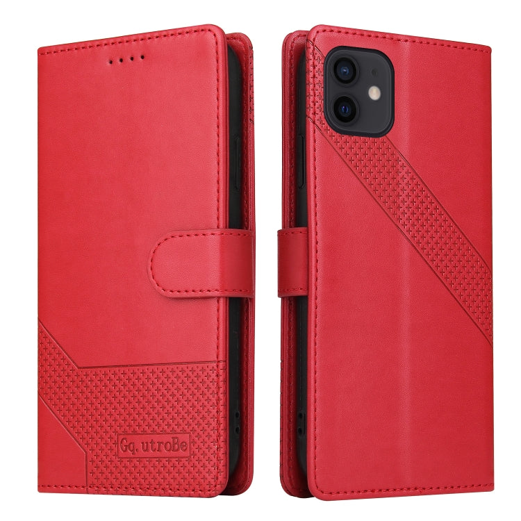 GQUTROBE Skin Feel Magnetic Leather Phone Case For iPhone 12 mini(Red) - HoMEdemic™ 