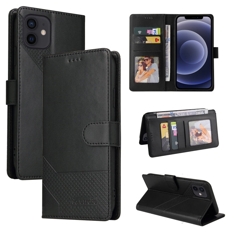 GQUTROBE Skin Feel Magnetic Leather Phone Case For iPhone 12 mini(Black) - HoMEdemic™ 