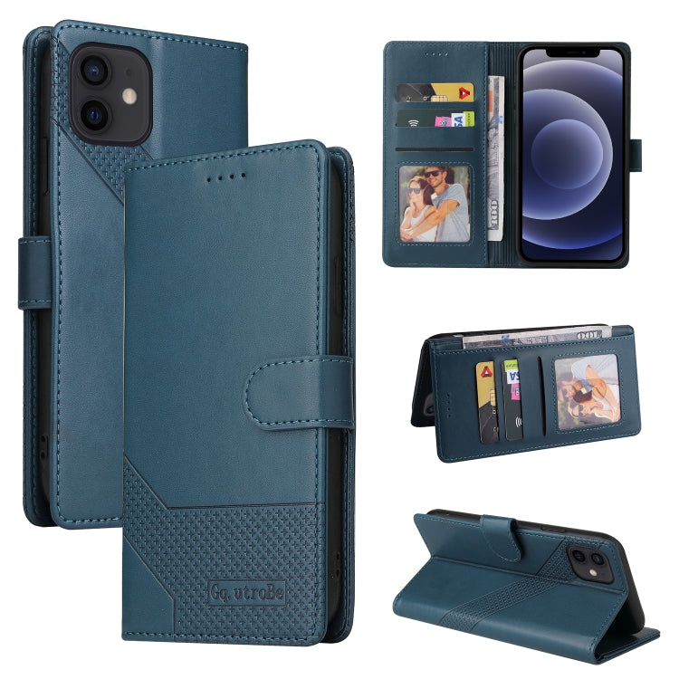 GQUTROBE Skin Feel Magnetic Leather Phone Case For iPhone 12 mini(Blue) - HoMEdemic™ 