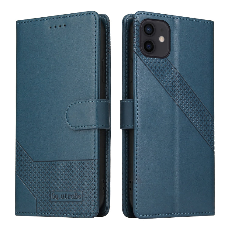 GQUTROBE Skin Feel Magnetic Leather Phone Case For iPhone 12 mini(Blue) - HoMEdemic™ 