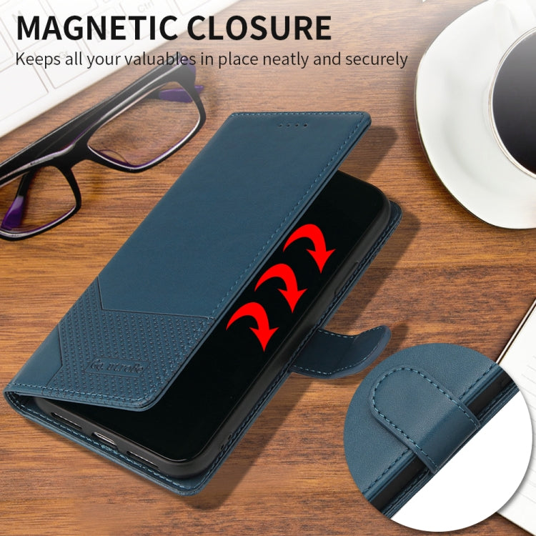 GQUTROBE Skin Feel Magnetic Leather Phone Case For iPhone 12 mini(Blue) - HoMEdemic™ 