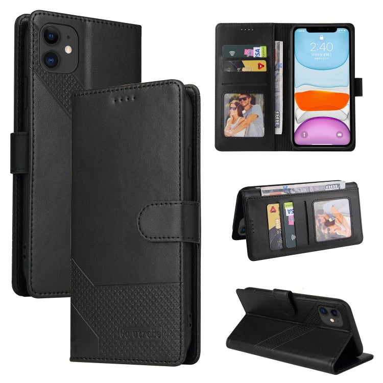 For iPhone 11 GQUTROBE Skin Feel Magnetic Leather Phone Case (Black) - HoMEdemic™ 
