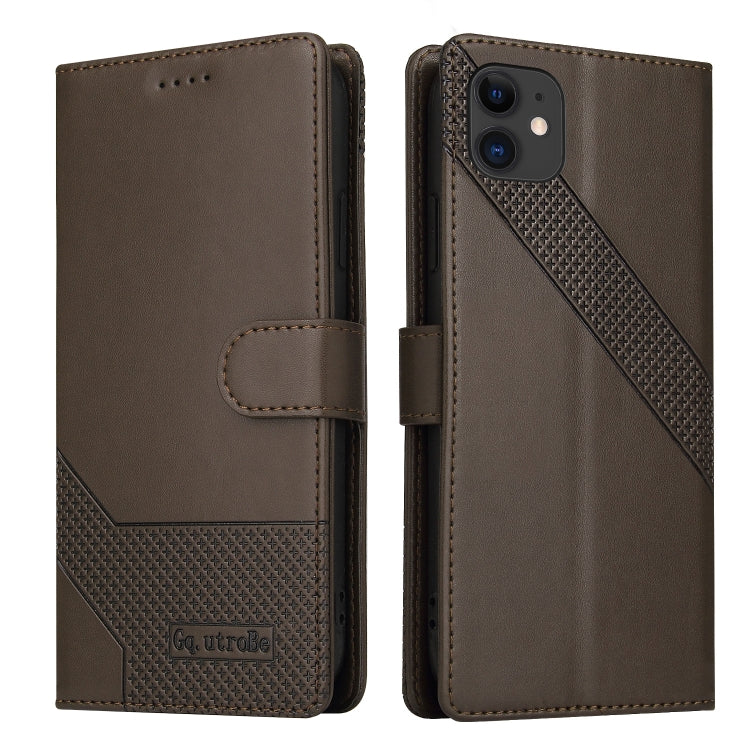 For iPhone 11 GQUTROBE Skin Feel Magnetic Leather Phone Case (Brown) - HoMEdemic™ 