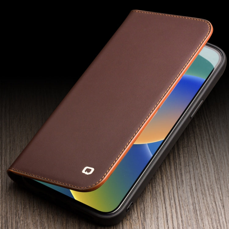 For iPhone 14 Pro QIALINO Business Horizontal Flip PU Phone Case(Black) - HoMEdemic™ 