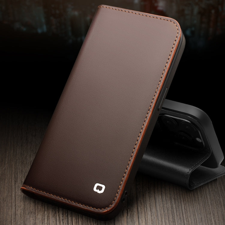 For iPhone 14 Pro QIALINO Business Horizontal Flip PU Phone Case(Black) - HoMEdemic™ 