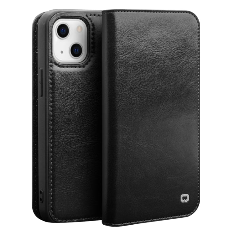 For iPhone 14 QIALINO Horizontal Flip Leather Phone Case (Black) - HoMEdemic™ 