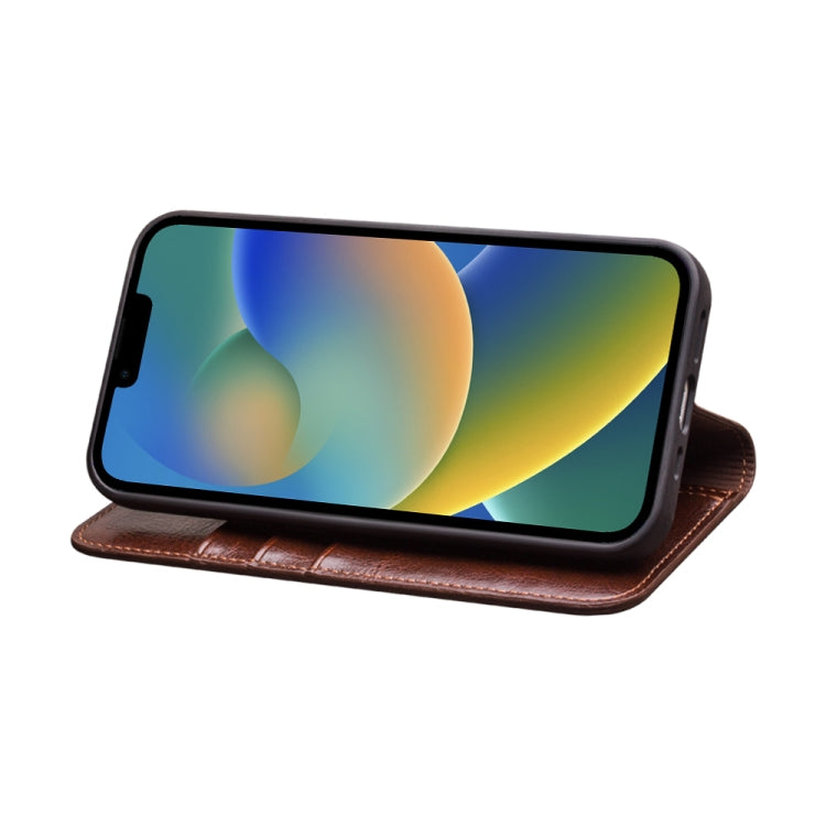 For iPhone 14 QIALINO Horizontal Flip Leather Phone Case (Brown) - HoMEdemic™ 