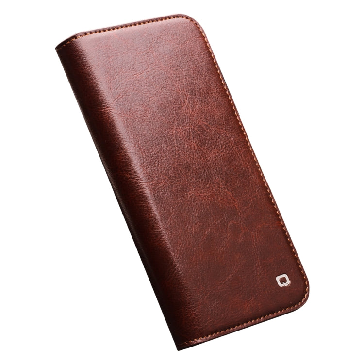 For iPhone 14 Pro QIALINO Horizontal Flip Leather Phone Case(Brown) - HoMEdemic™ 