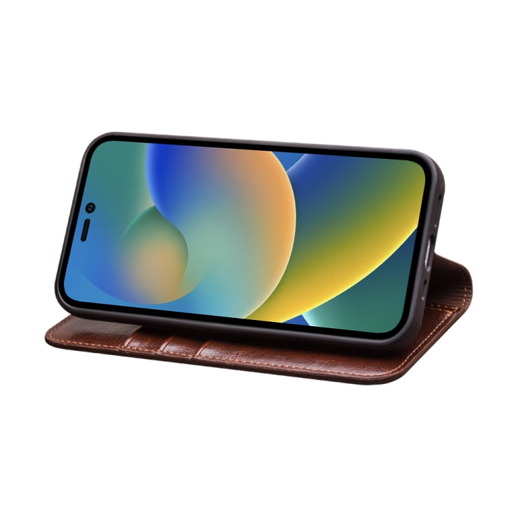 For iPhone 14 Pro QIALINO Horizontal Flip Leather Phone Case(Brown) - HoMEdemic™ 