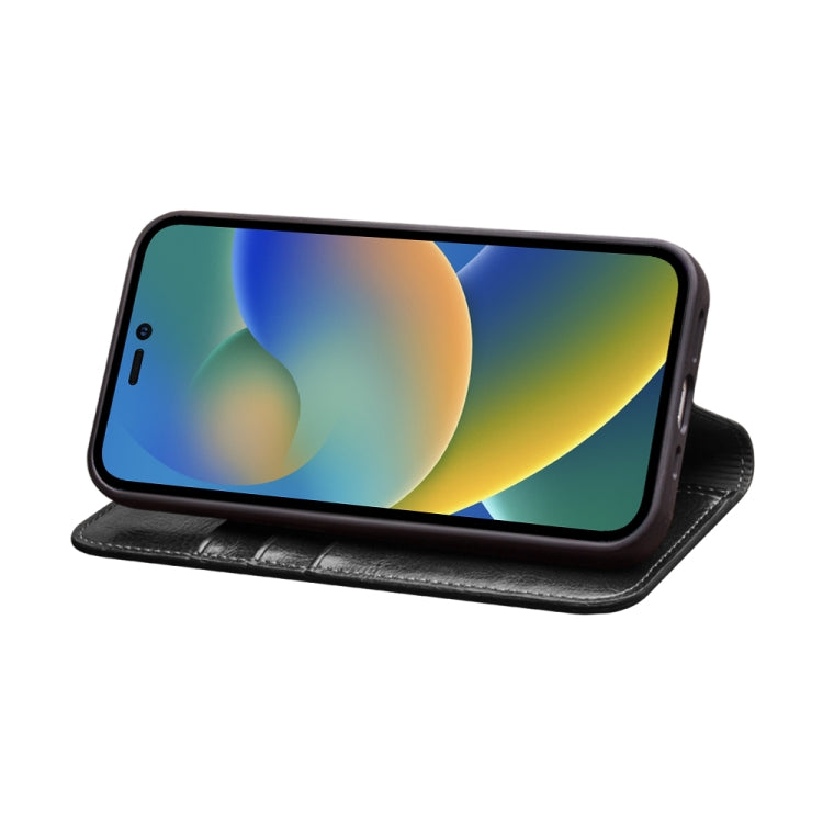 For iPhone 14 Pro Max QIALINO Horizontal Flip Leather Phone Case (Black) - HoMEdemic™ 