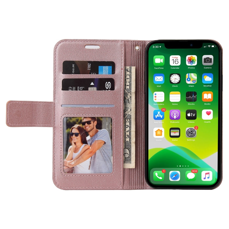 For iPhone 13 mini GQUTROBE Right Angle Leather Phone Case (Rose Gold) - HoMEdemic™ 