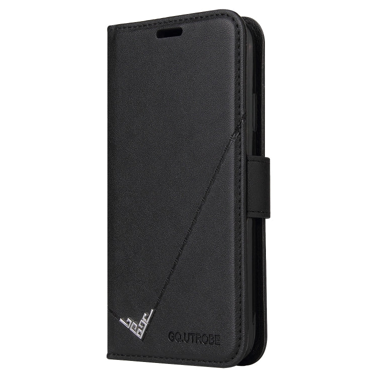 For iPhone 13 mini GQUTROBE Right Angle Leather Phone Case (Black) - HoMEdemic™ 