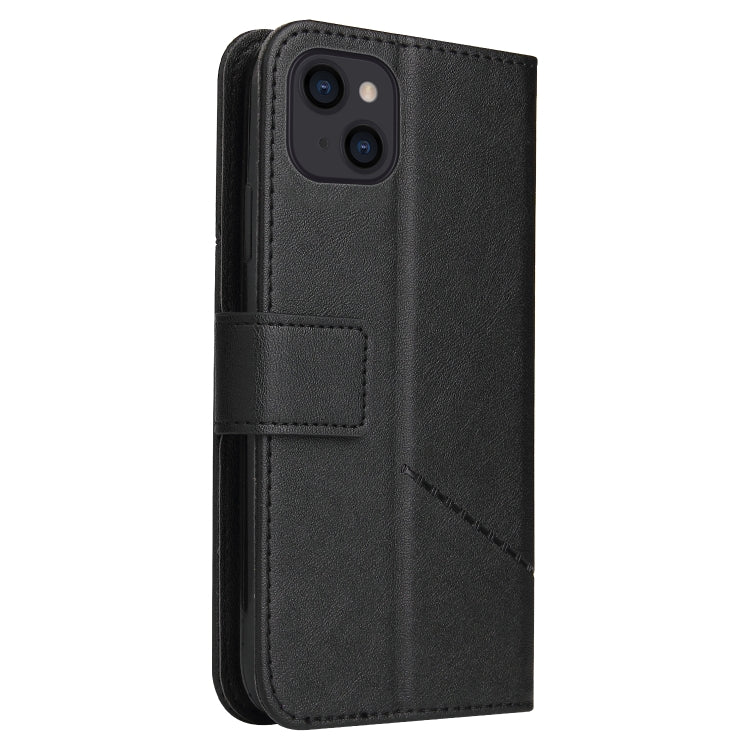 For iPhone 13 mini GQUTROBE Right Angle Leather Phone Case (Black) - HoMEdemic™ 