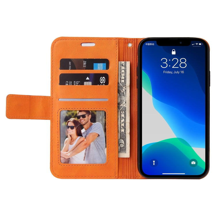 For iPhone 13 Pro GQUTROBE Right Angle Leather Phone Case (Orange) - HoMEdemic™ 