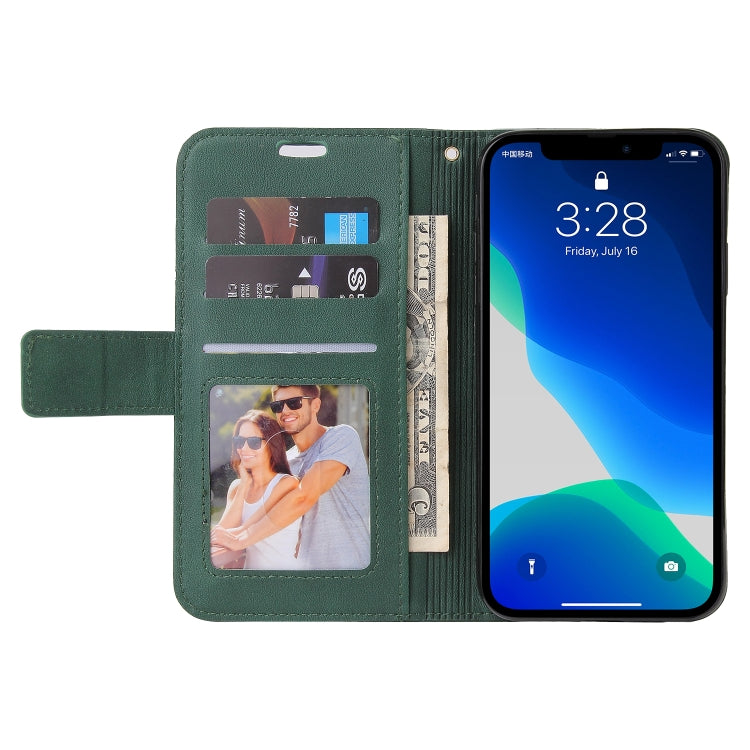 For iPhone 13 Pro GQUTROBE Right Angle Leather Phone Case (Green) - HoMEdemic™ 