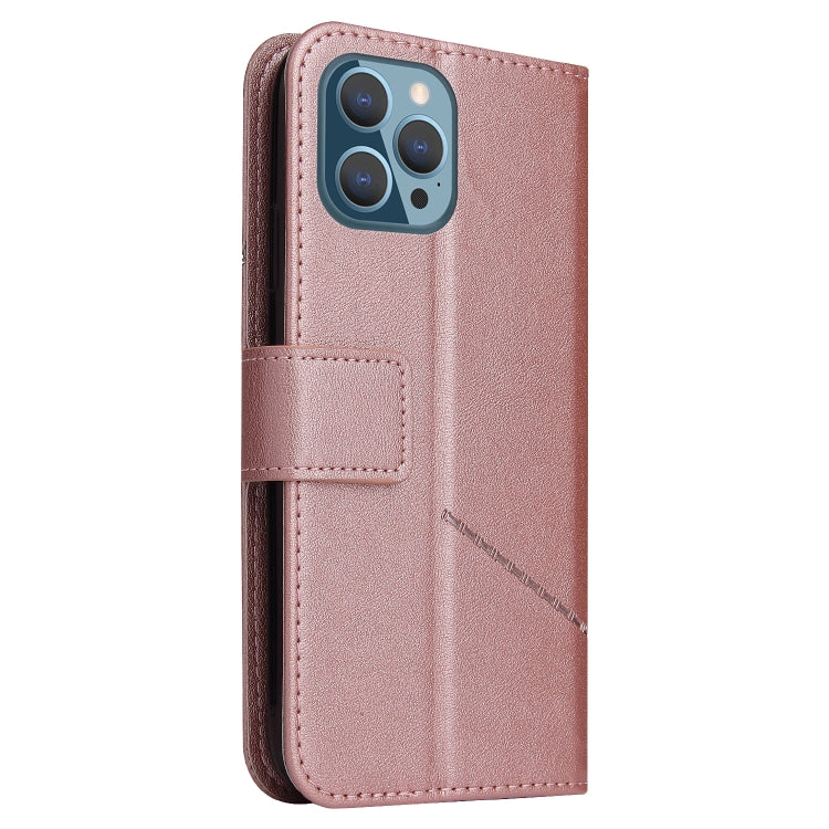 For iPhone 13 Pro GQUTROBE Right Angle Leather Phone Case (Rose Gold) - HoMEdemic™ 