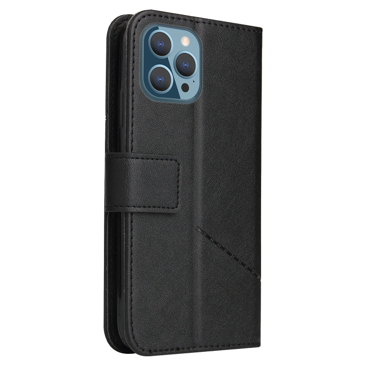 For iPhone 13 Pro GQUTROBE Right Angle Leather Phone Case (Black) - HoMEdemic™ 