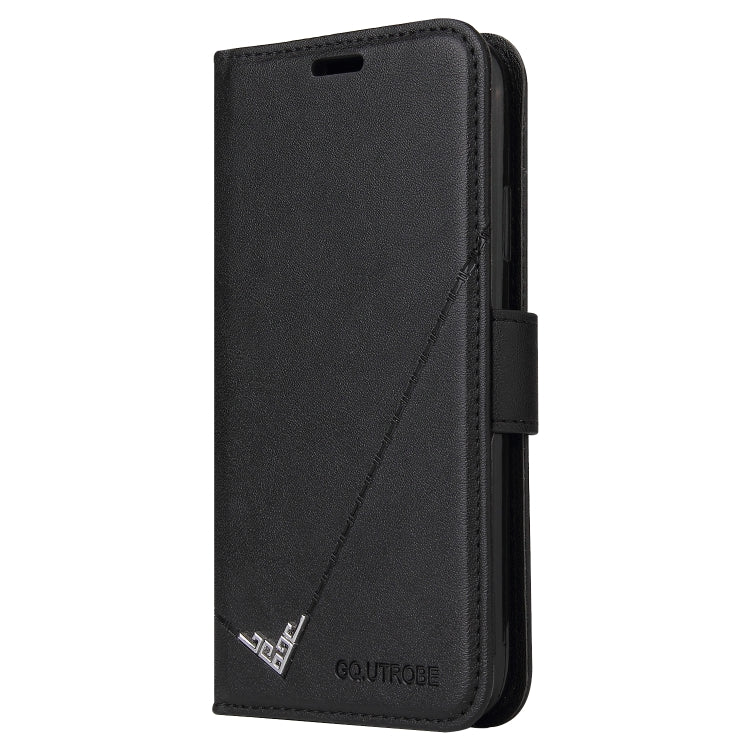 For iPhone 12 mini GQUTROBE Right Angle Leather Phone Case (Black) - HoMEdemic™ 
