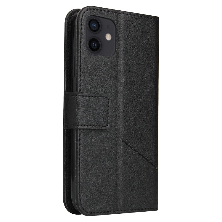 For iPhone 12 mini GQUTROBE Right Angle Leather Phone Case (Black) - HoMEdemic™ 