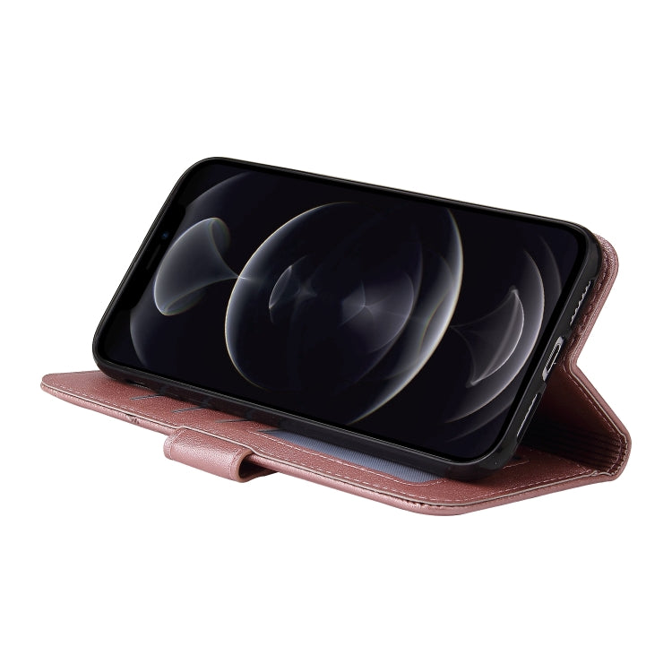 For iPhone 12 Pro GQUTROBE Right Angle Leather Phone Case(Rose Gold) - HoMEdemic™ 