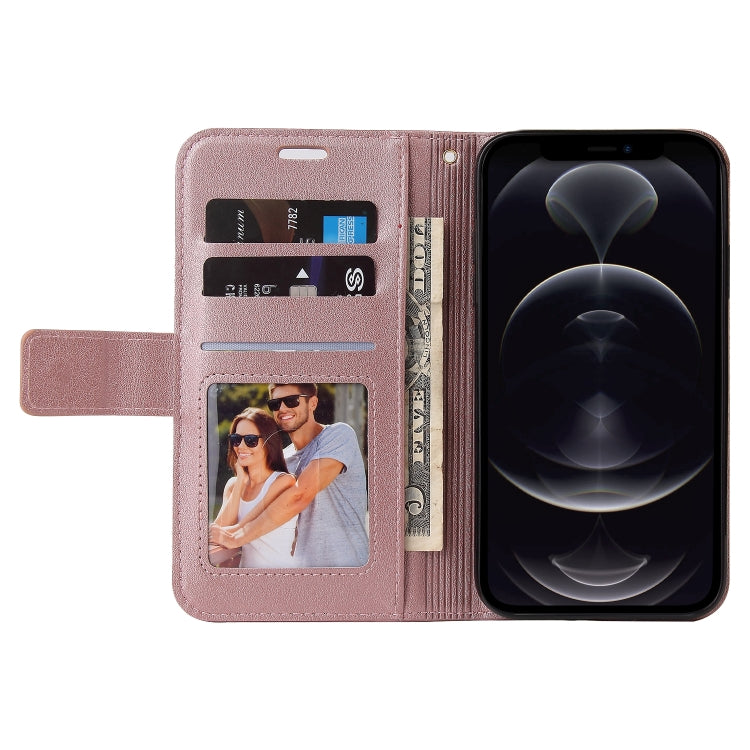 For iPhone 12 Pro GQUTROBE Right Angle Leather Phone Case(Rose Gold) - HoMEdemic™ 