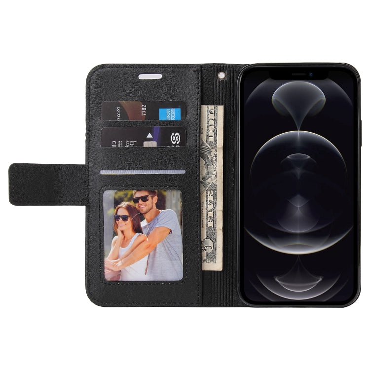 For iPhone 12 Pro GQUTROBE Right Angle Leather Phone Case(Black) - HoMEdemic™ 