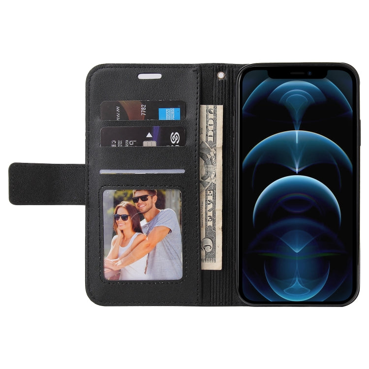 For iPhone 12 Pro Max GQUTROBE Right Angle Leather Phone Case(Black) - HoMEdemic™ 