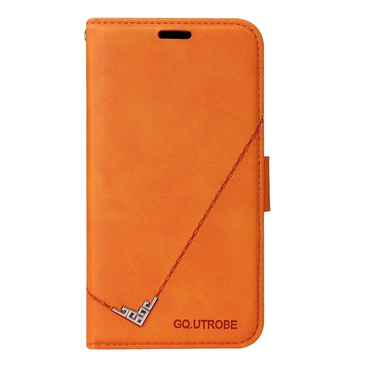 For iPhone 11 GQUTROBE Right Angle Leather Phone Case (Orange) - HoMEdemic™ 