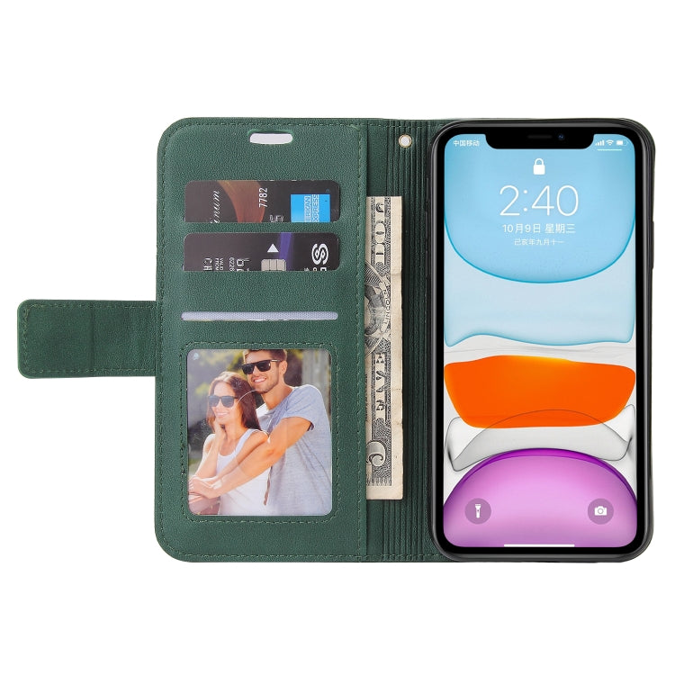 For iPhone 11 GQUTROBE Right Angle Leather Phone Case (Green) - HoMEdemic™ 